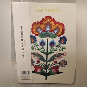 Floral Embroidered Sketchbook - Multicolor